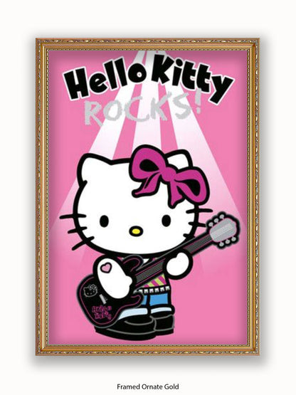 Hello Kitty Rocks Poster