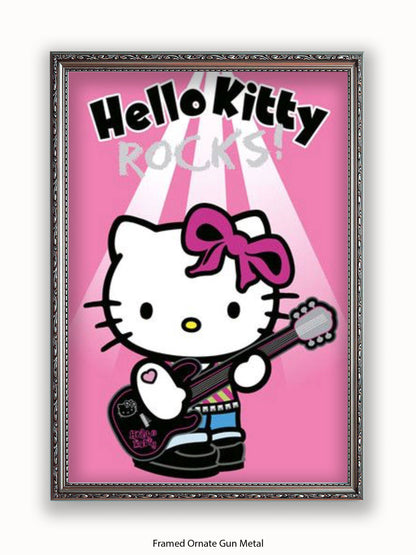 Hello Kitty Rocks Poster