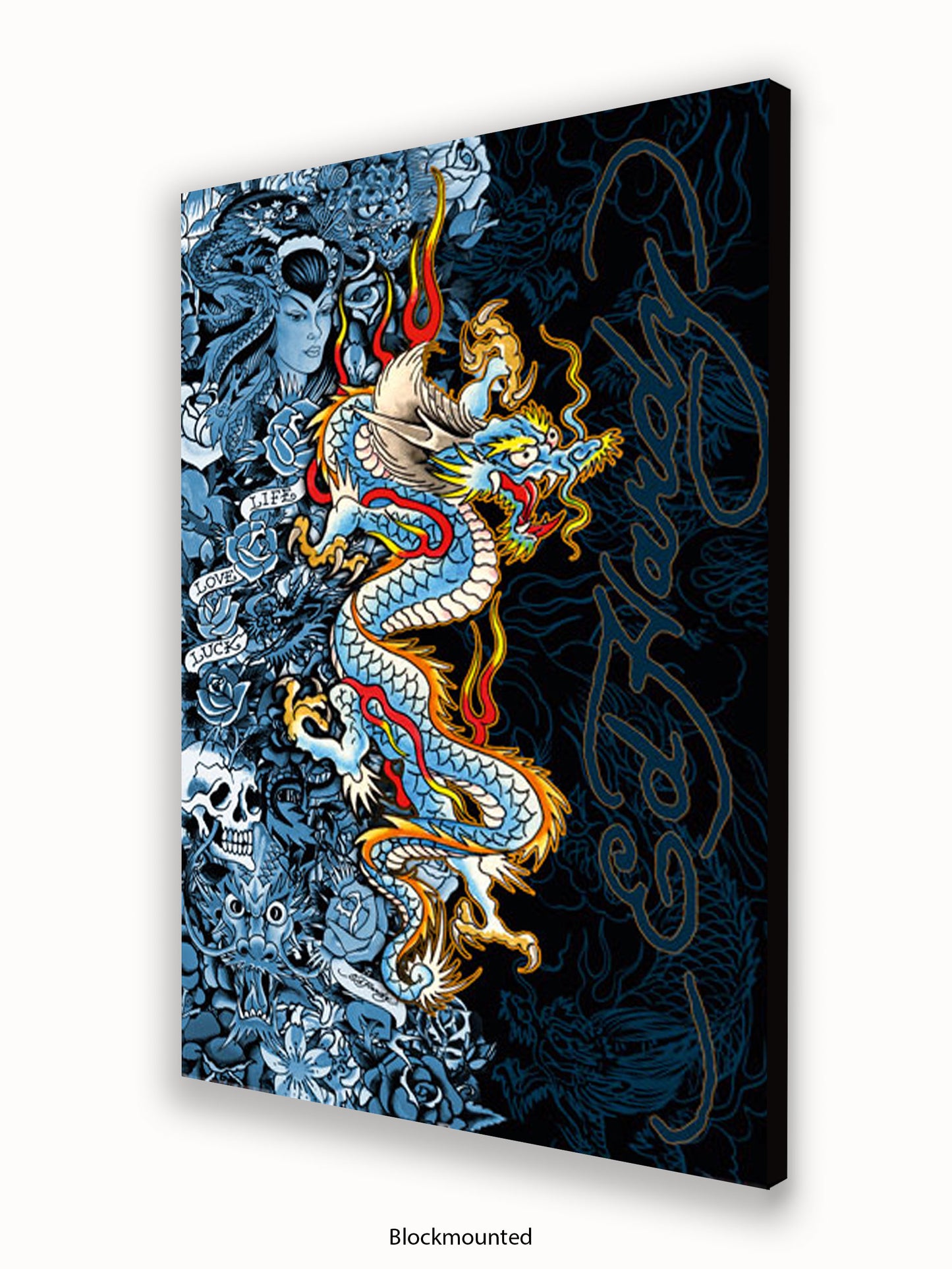 Ed Hardy Blue Dragon Poster