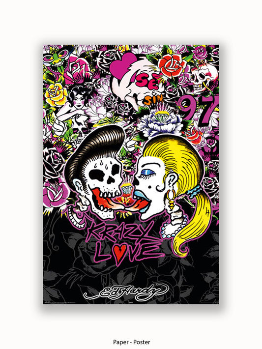 Ed Hardy Rockabilly Poster