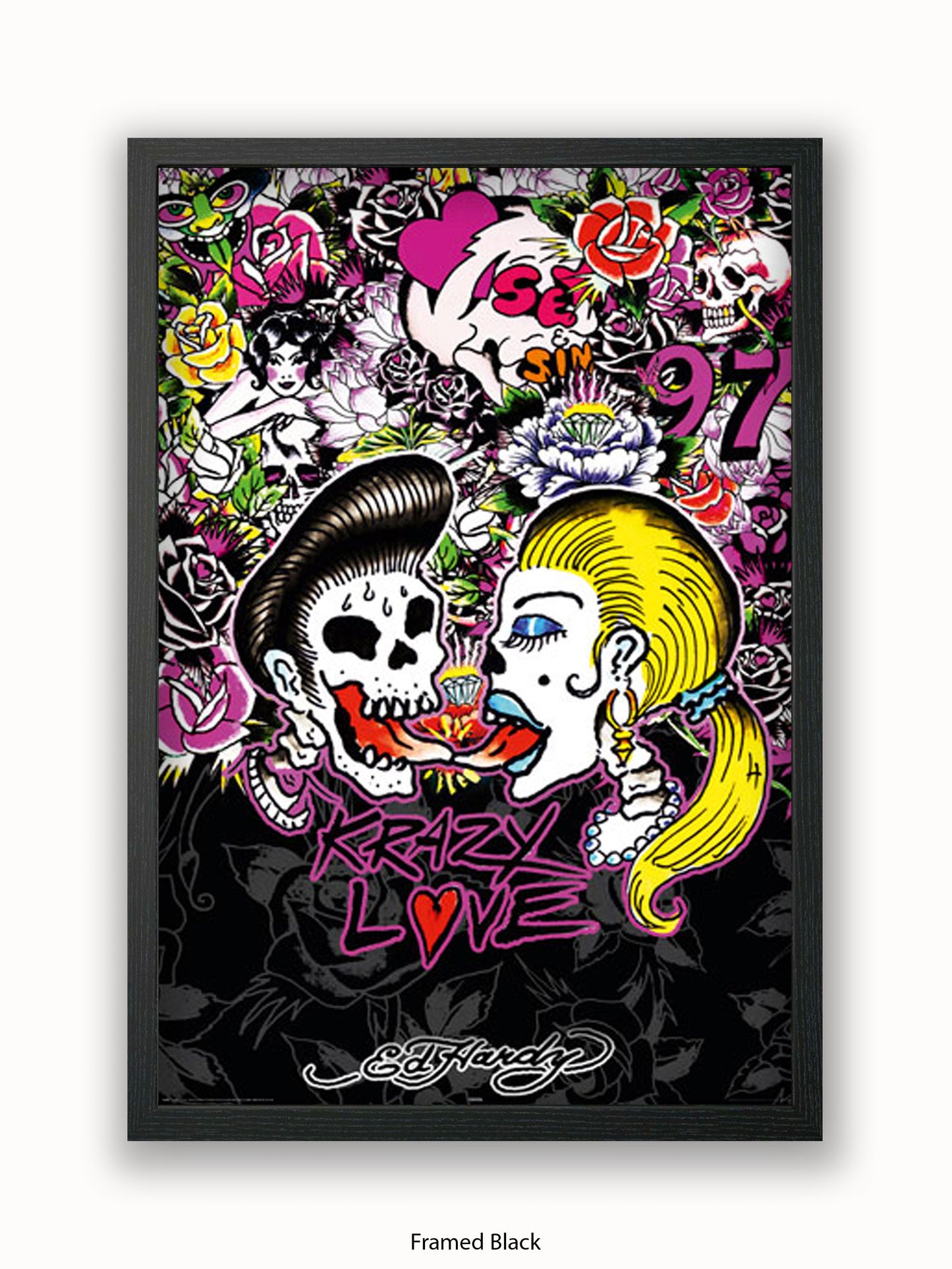 Ed Hardy Rockabilly Poster