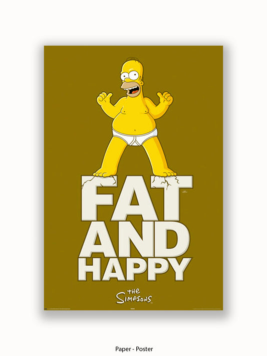 Simpsons  Fat  &  Happy Poster