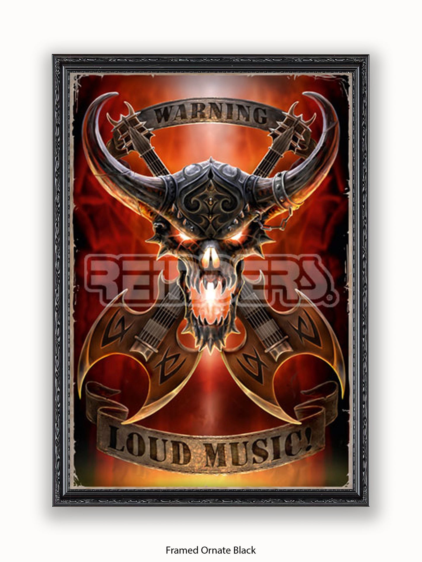 Anne Stokes Warning Loud Music Poster