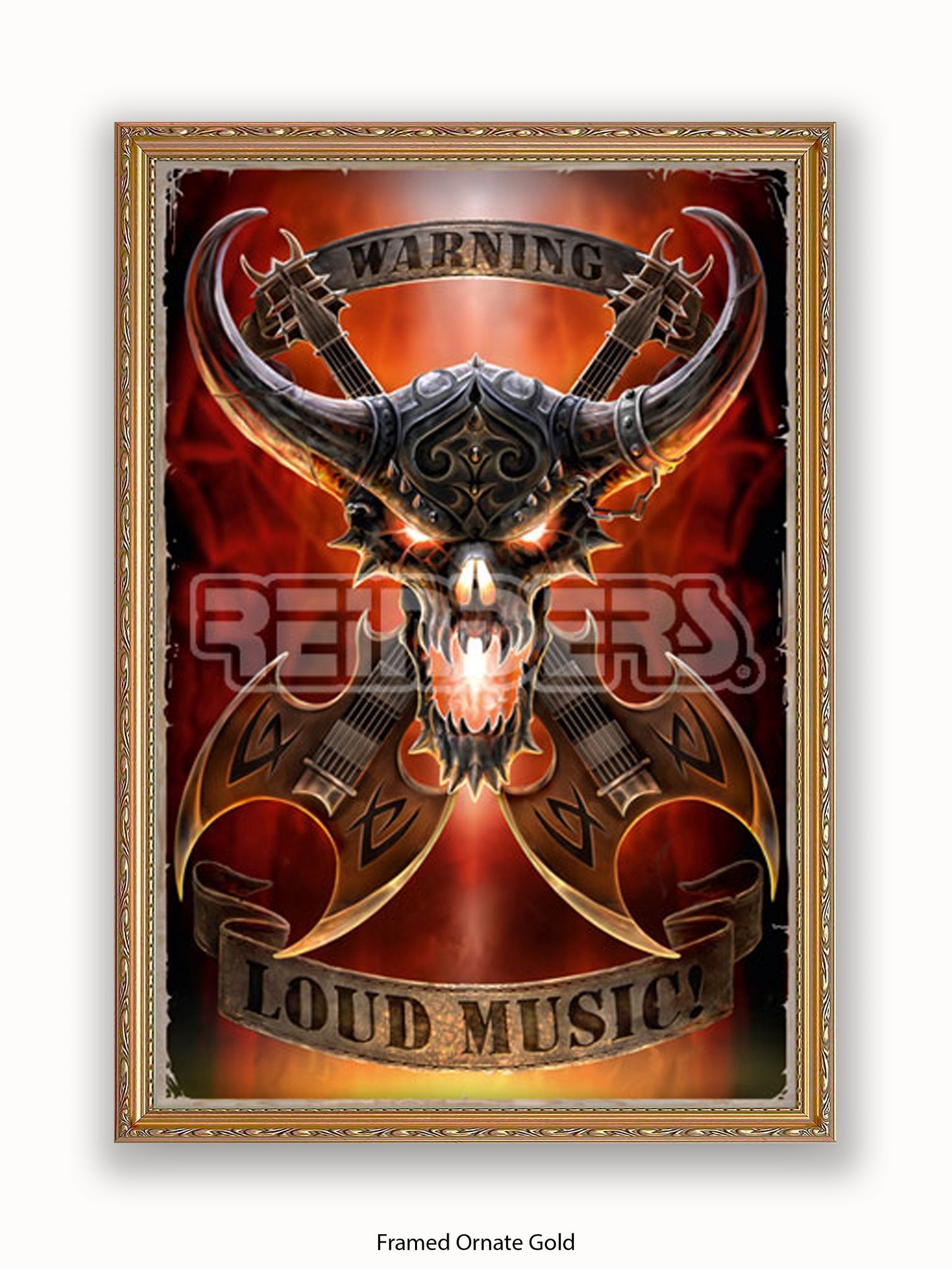 Anne Stokes Warning Loud Music Poster