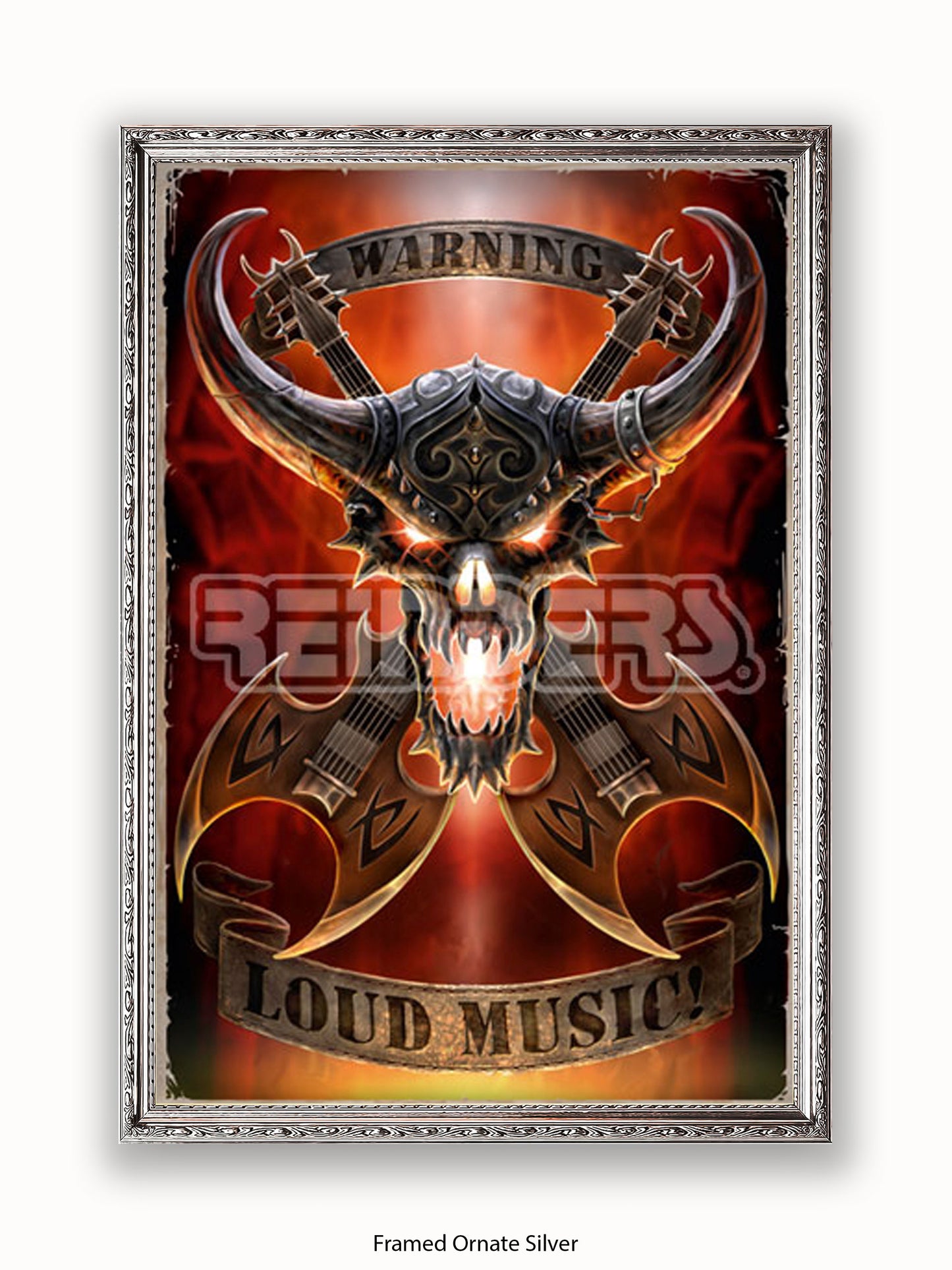 Anne Stokes Warning Loud Music Poster