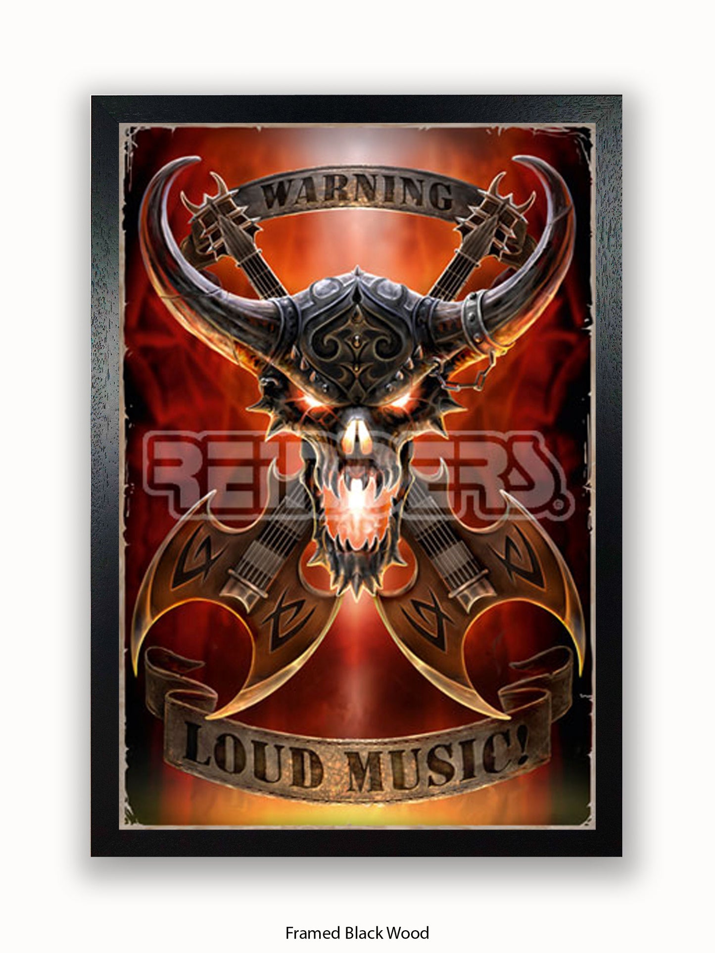 Anne Stokes Warning Loud Music Poster