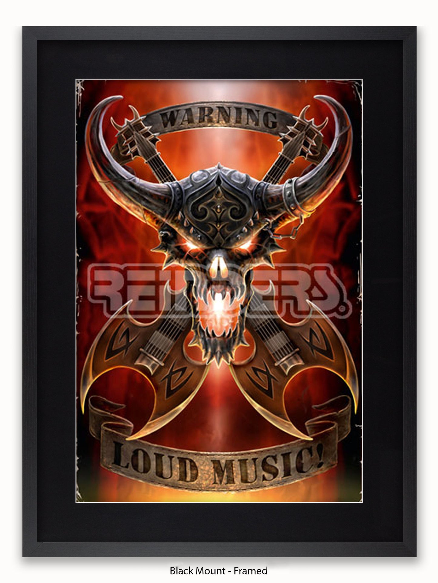 Anne Stokes Warning Loud Music Poster