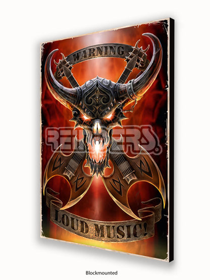 Anne Stokes Warning Loud Music Poster