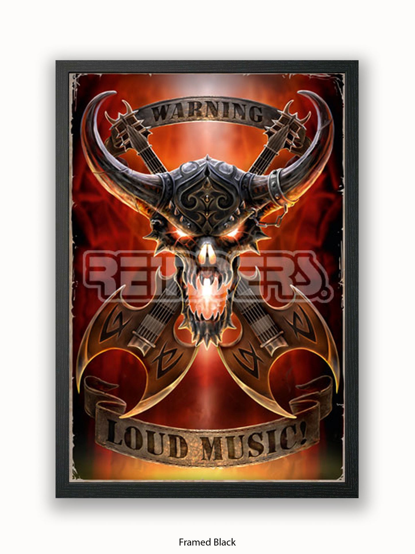 Anne Stokes Warning Loud Music Poster