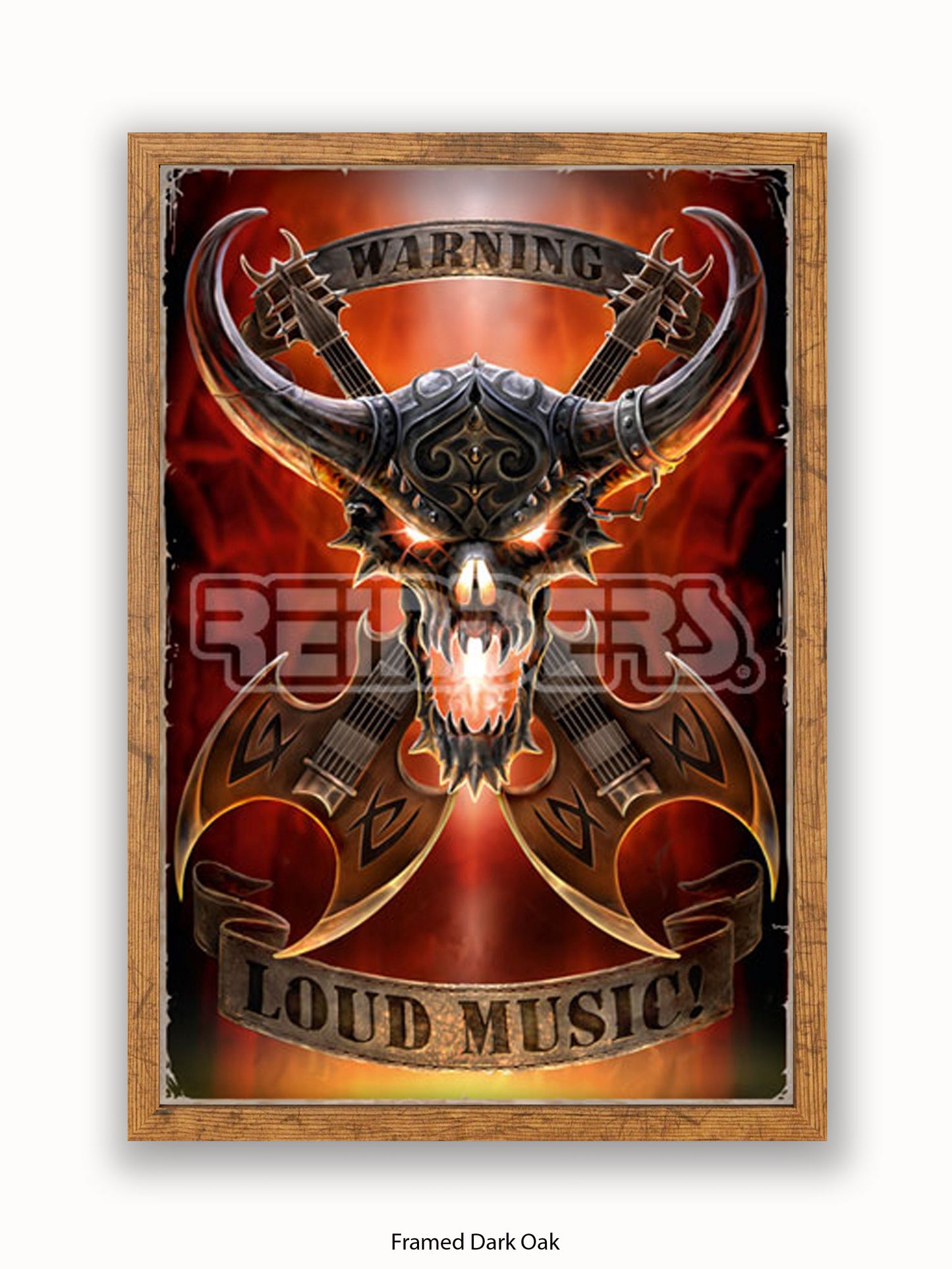 Anne Stokes Warning Loud Music Poster