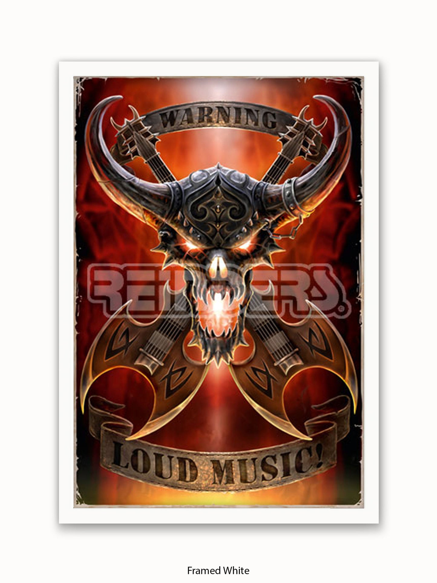 Anne Stokes Warning Loud Music Poster