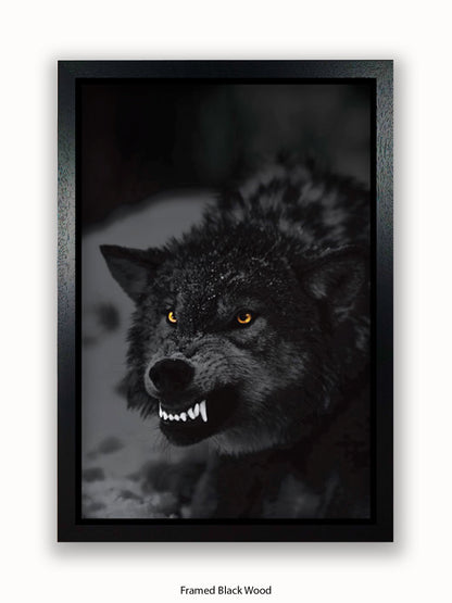 Prowling Wolf Poster