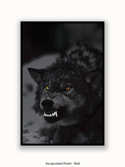 Prowling Wolf Poster