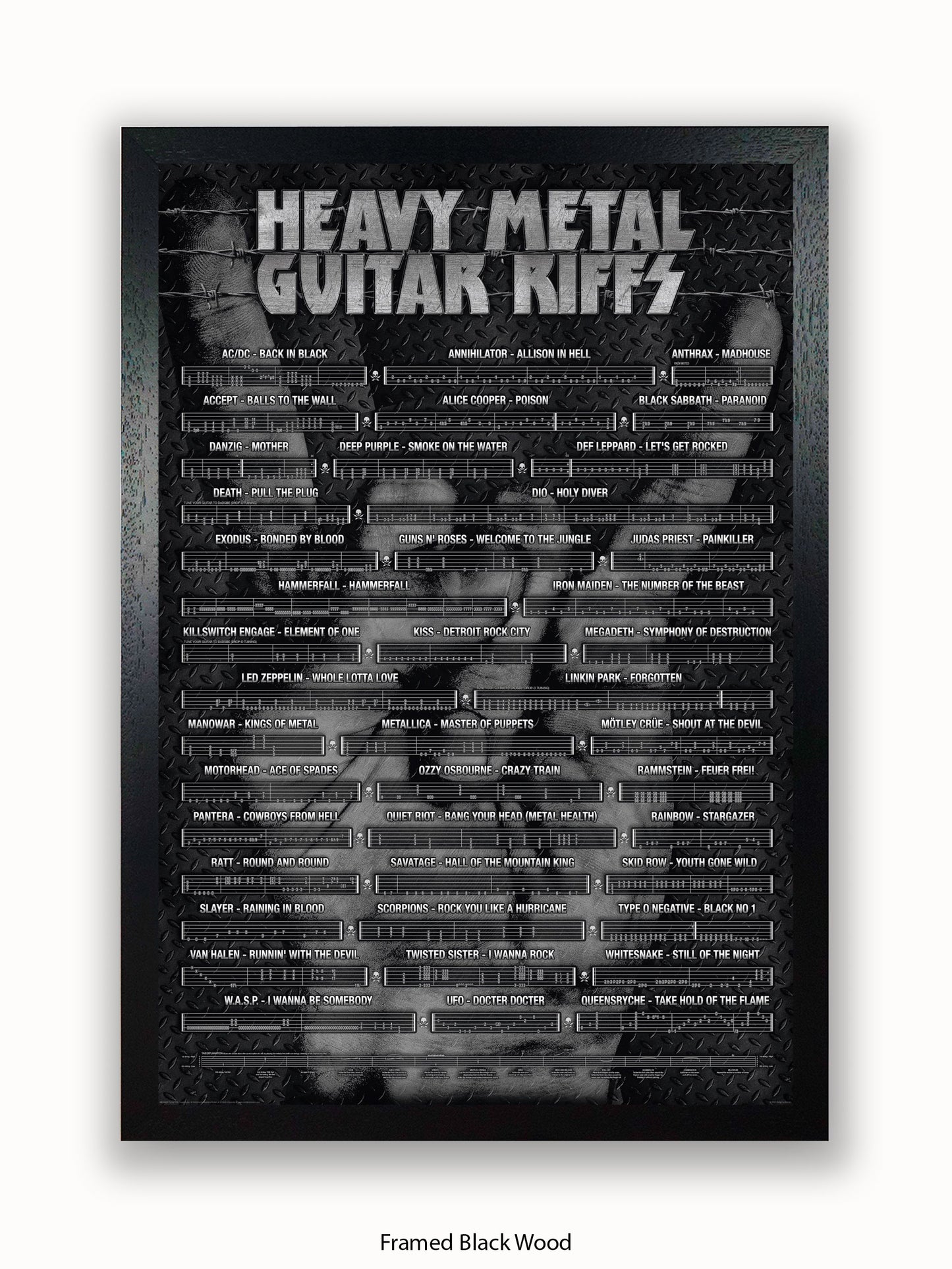 Heavy Metal Guitar Riffs Poster
