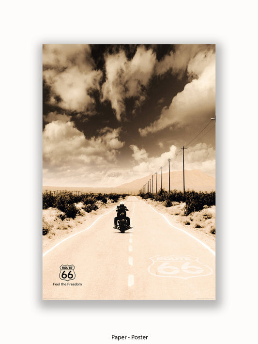 Route 66 Biker Poster