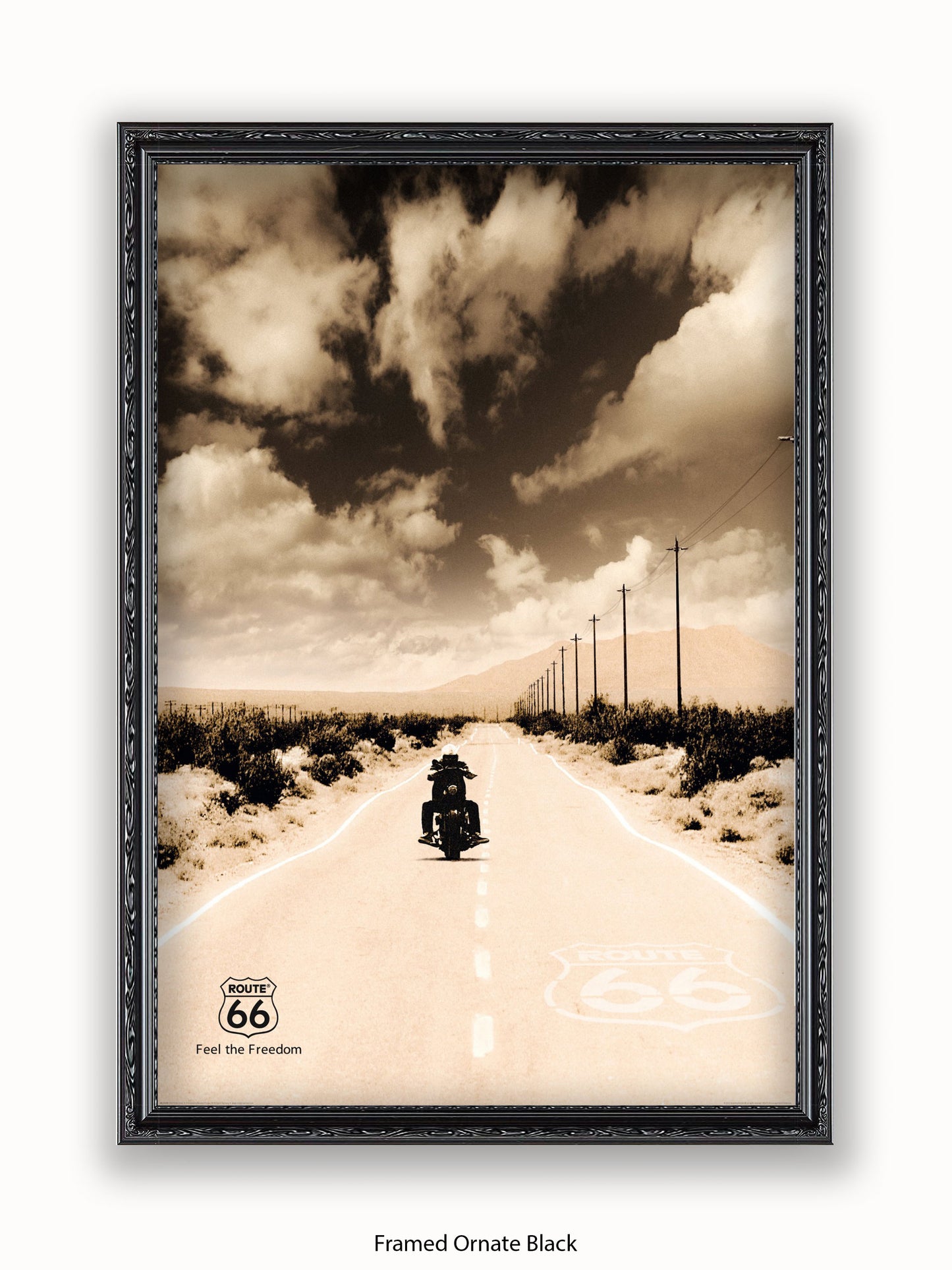 Route 66 Biker Poster