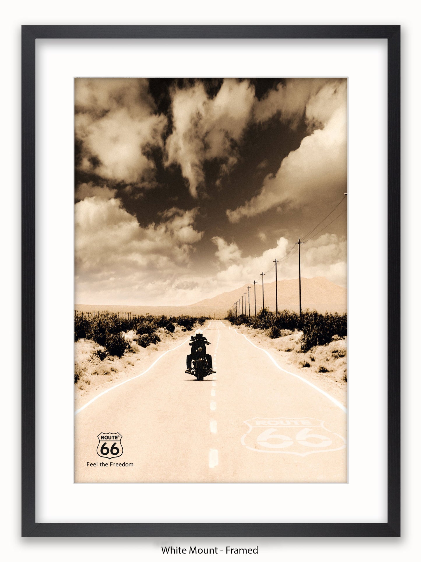 Route 66 Biker Poster