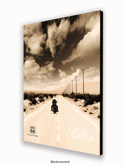 Route 66 Biker Poster