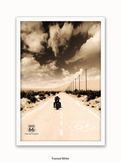 Route 66 Biker Poster