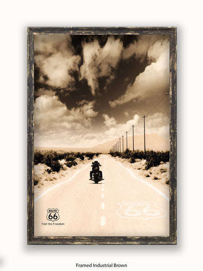 Route 66 Biker Poster