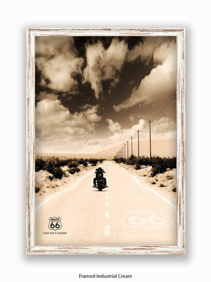 Route 66 Biker Poster