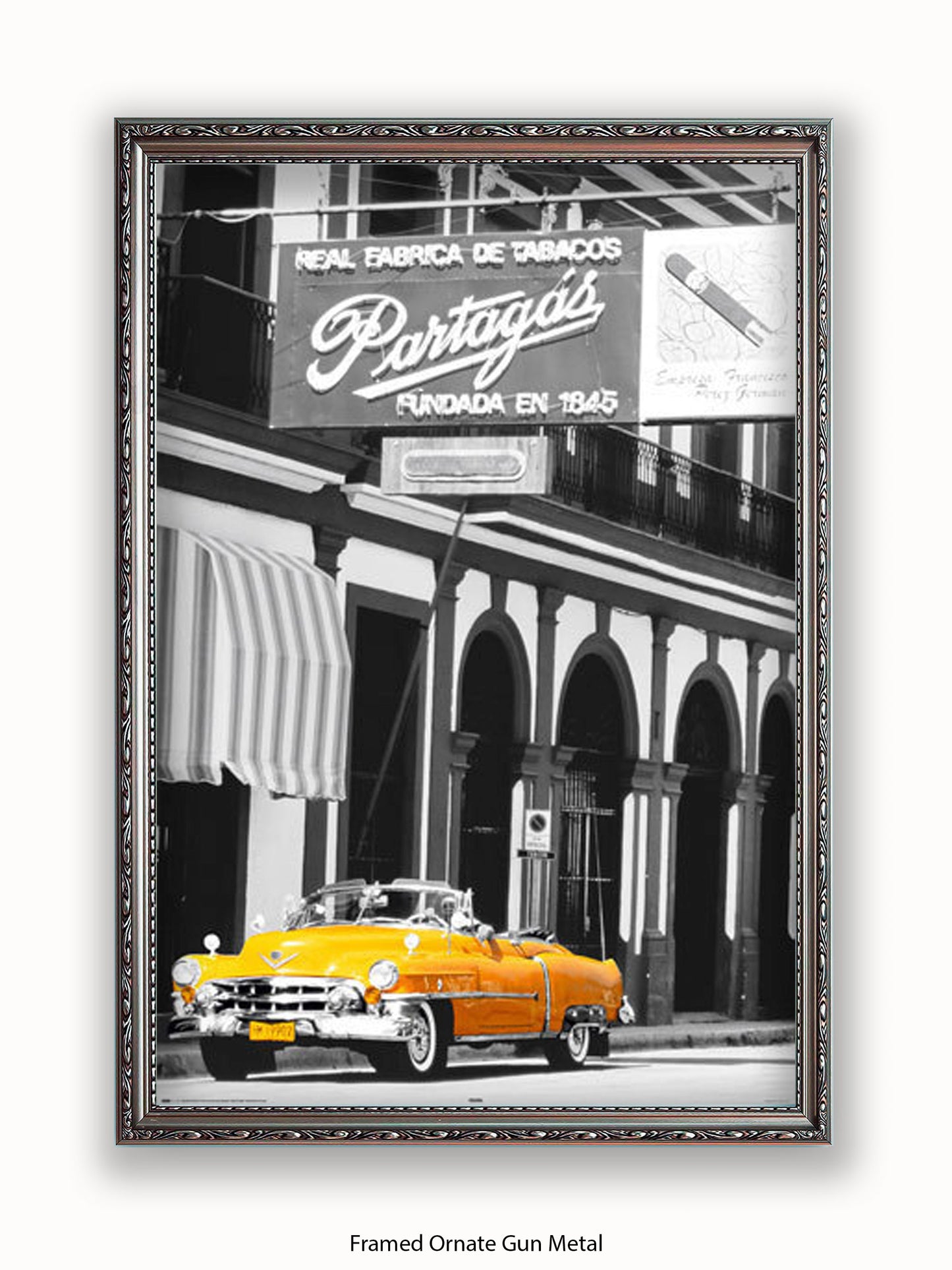 Havana Cuba Yellow Cab Poster