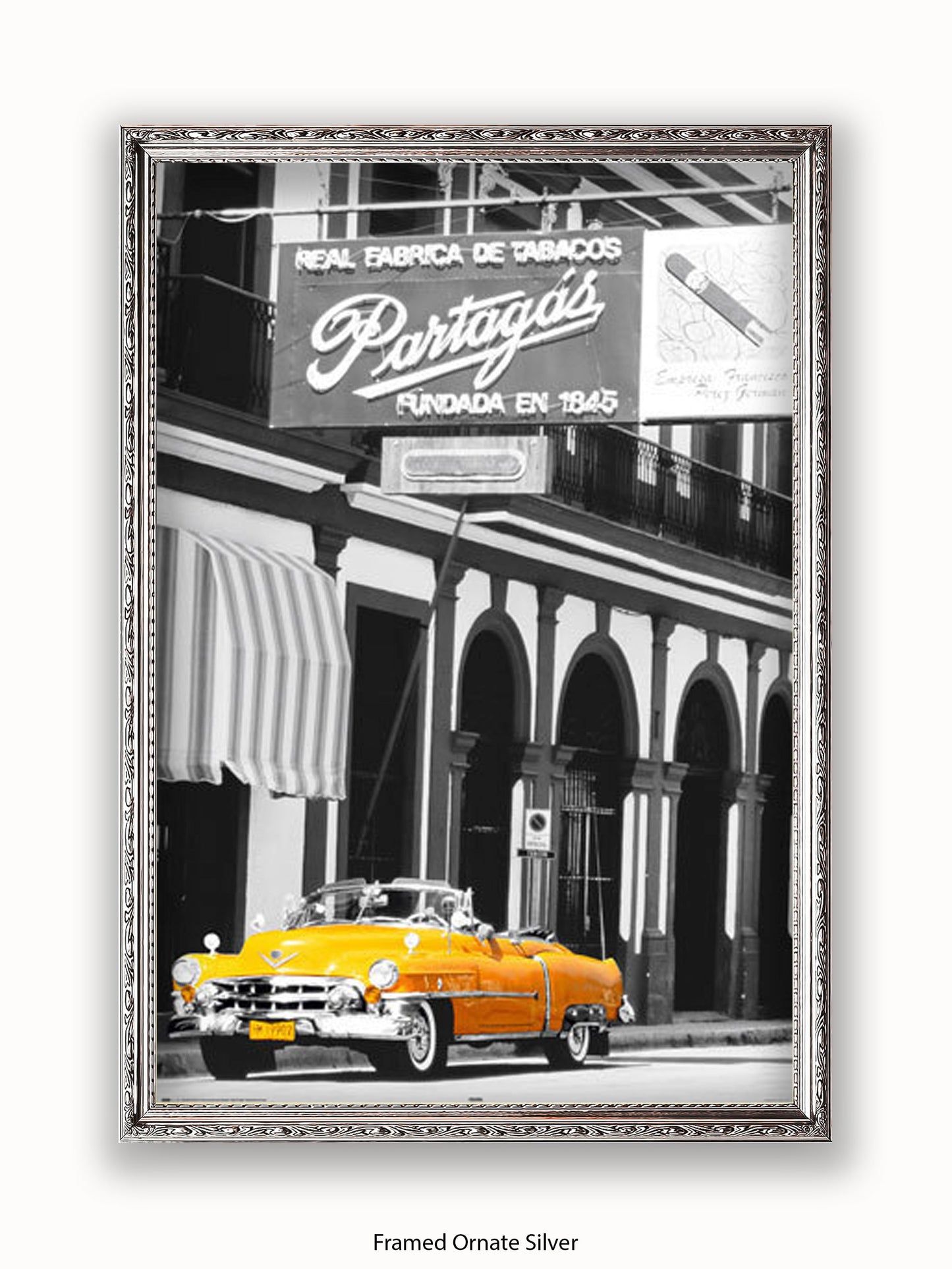 Havana Cuba Yellow Cab Poster