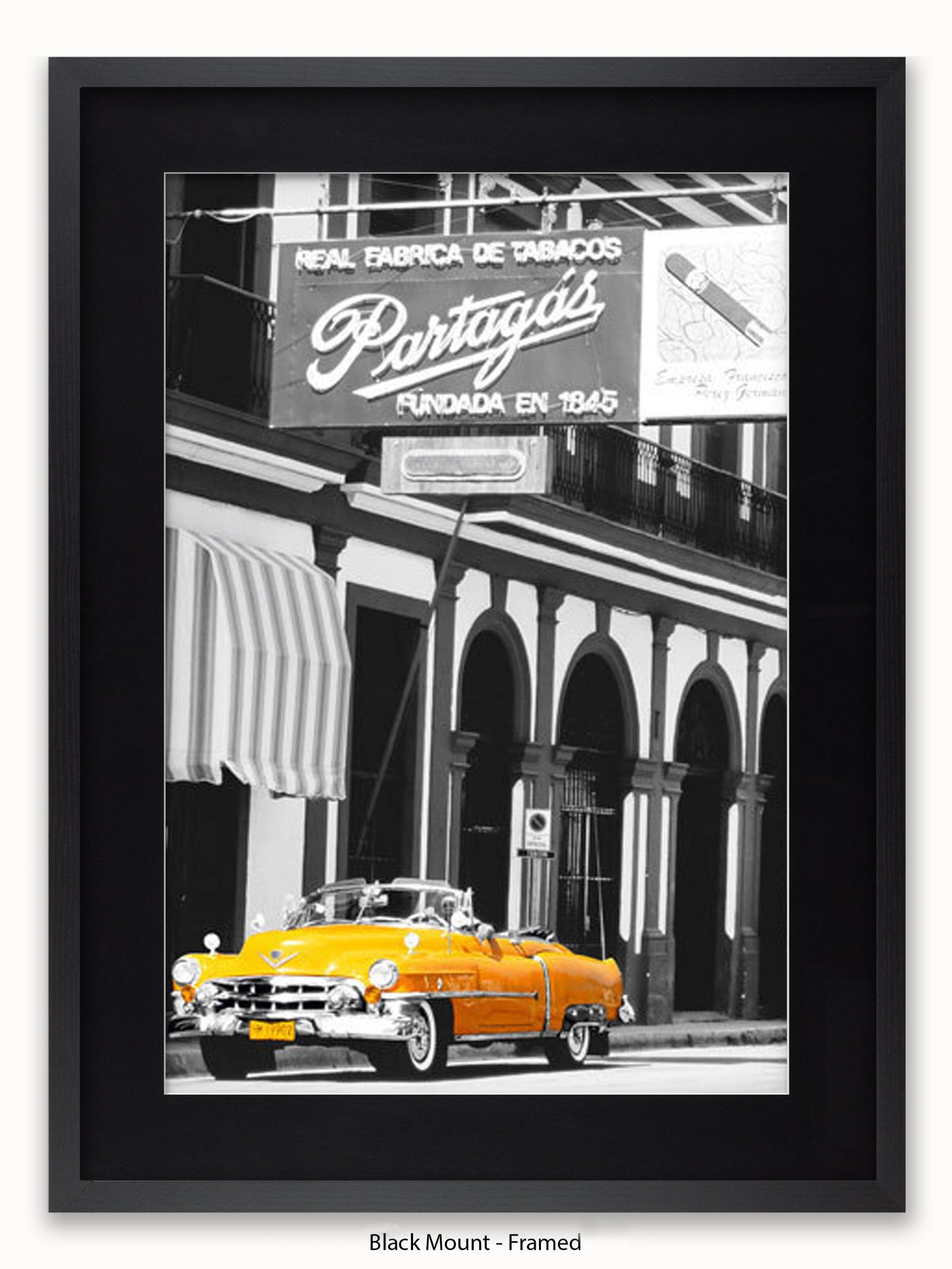 Havana Cuba Yellow Cab Poster