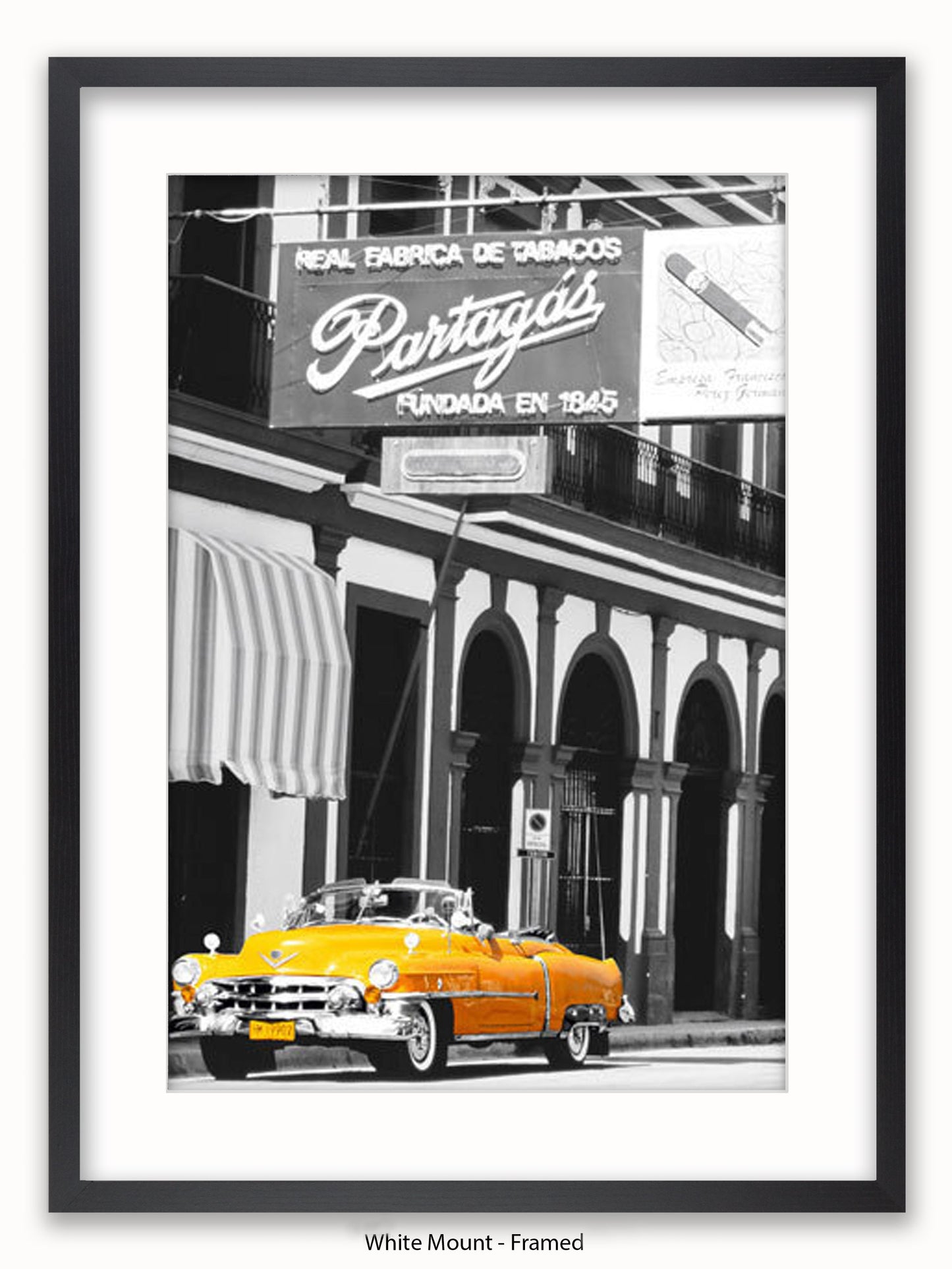 Havana Cuba Yellow Cab Poster
