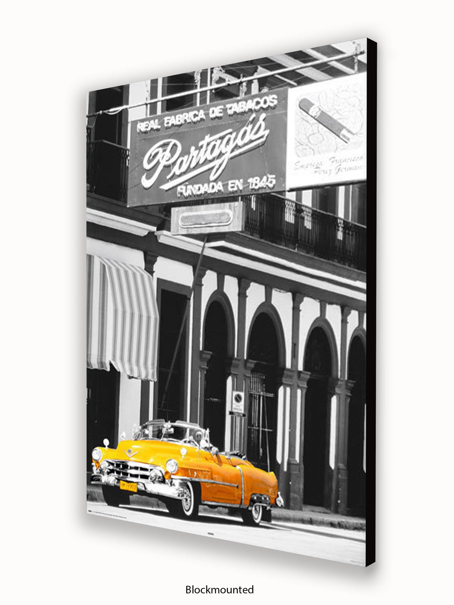 Havana Cuba Yellow Cab Poster