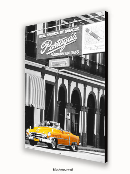 Havana Cuba Yellow Cab Poster