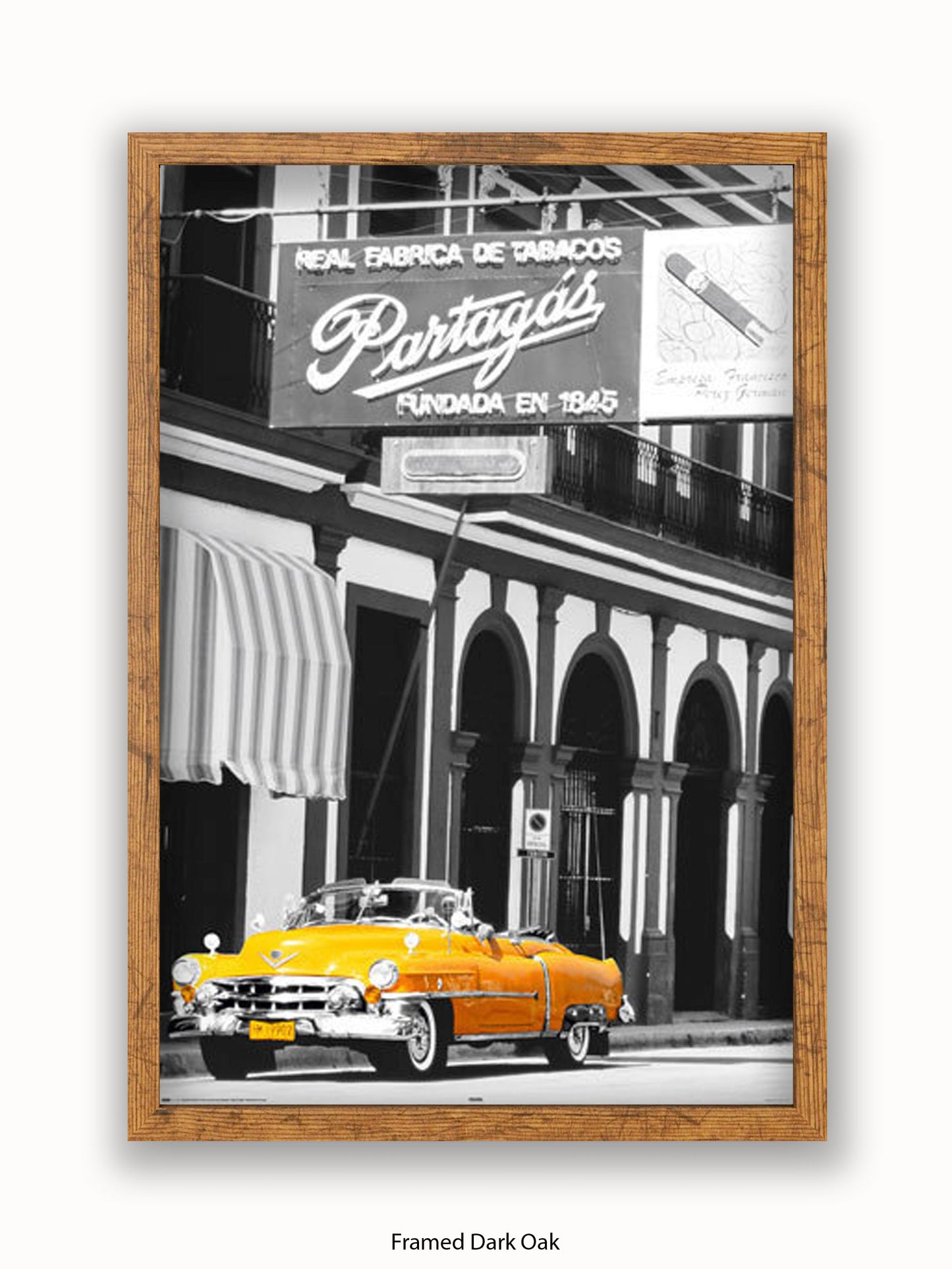 Havana Cuba Yellow Cab Poster