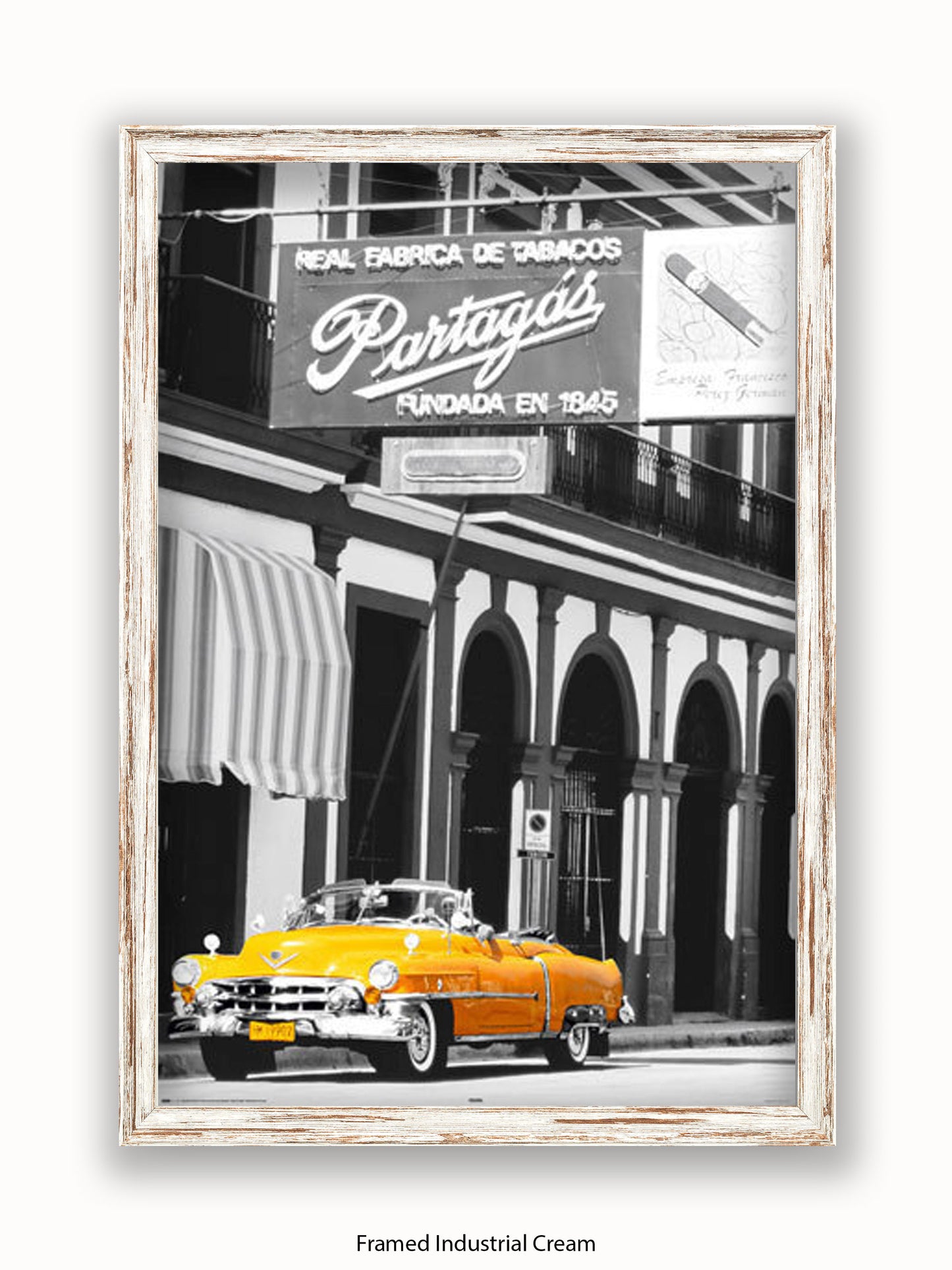 Havana Cuba Yellow Cab Poster