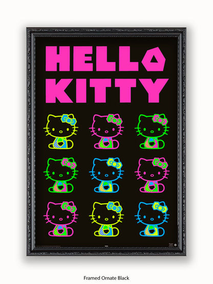 Hello Kitty Neon Poster