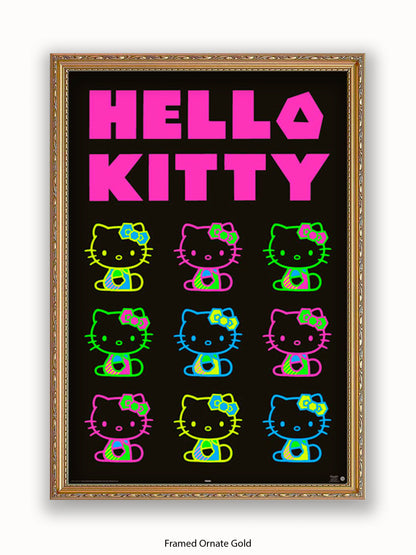 Hello Kitty Neon Poster