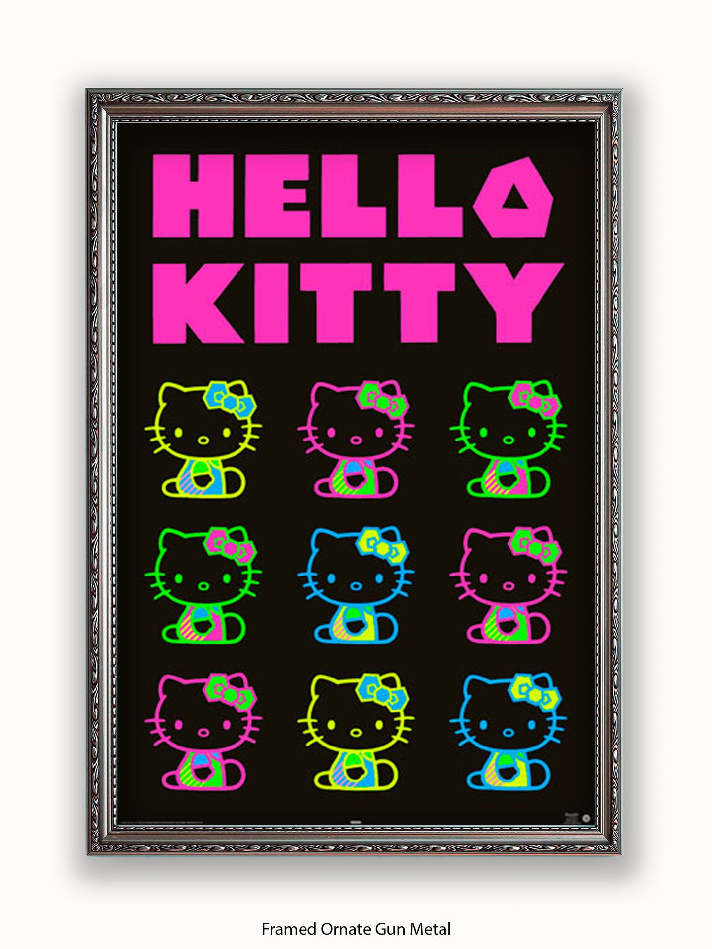 Hello Kitty Neon Poster