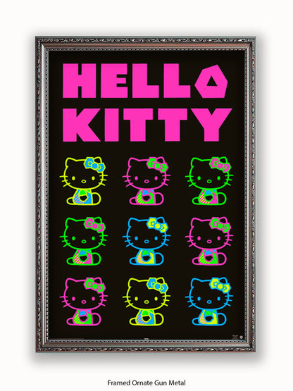 Hello Kitty Neon Poster
