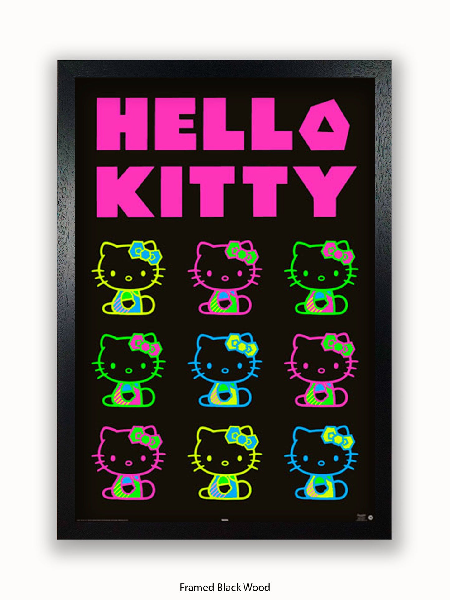 Hello Kitty Neon Poster