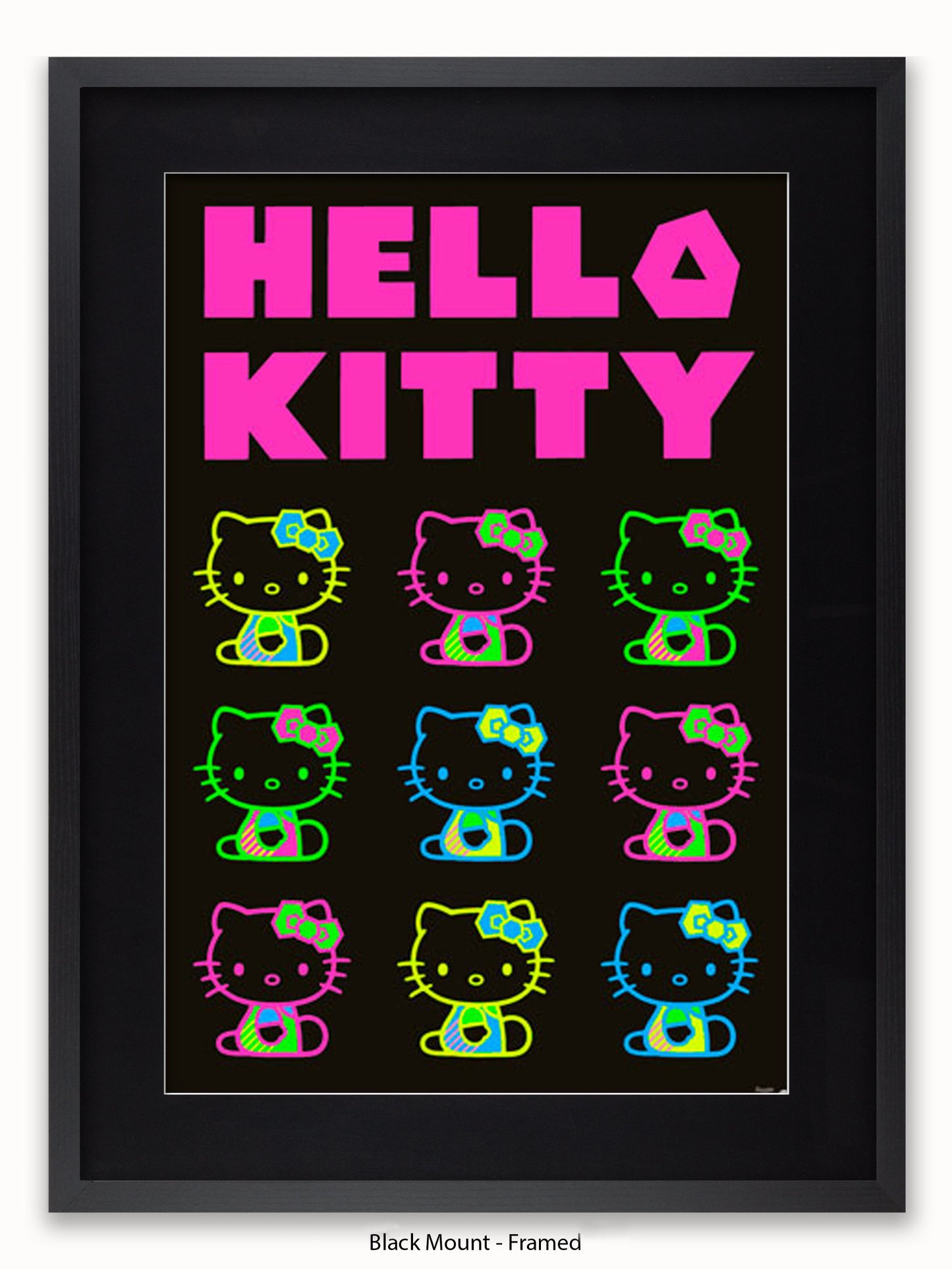 Hello Kitty Neon Poster