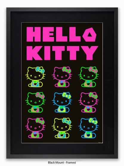 Hello Kitty Neon Poster