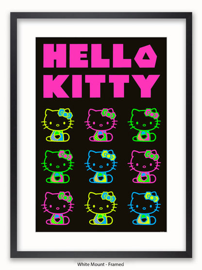 Hello Kitty Neon Poster