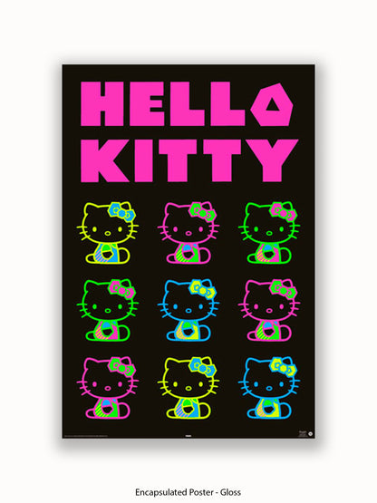 Hello Kitty Neon Poster