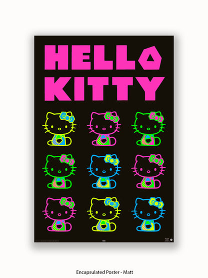 Hello Kitty Neon Poster
