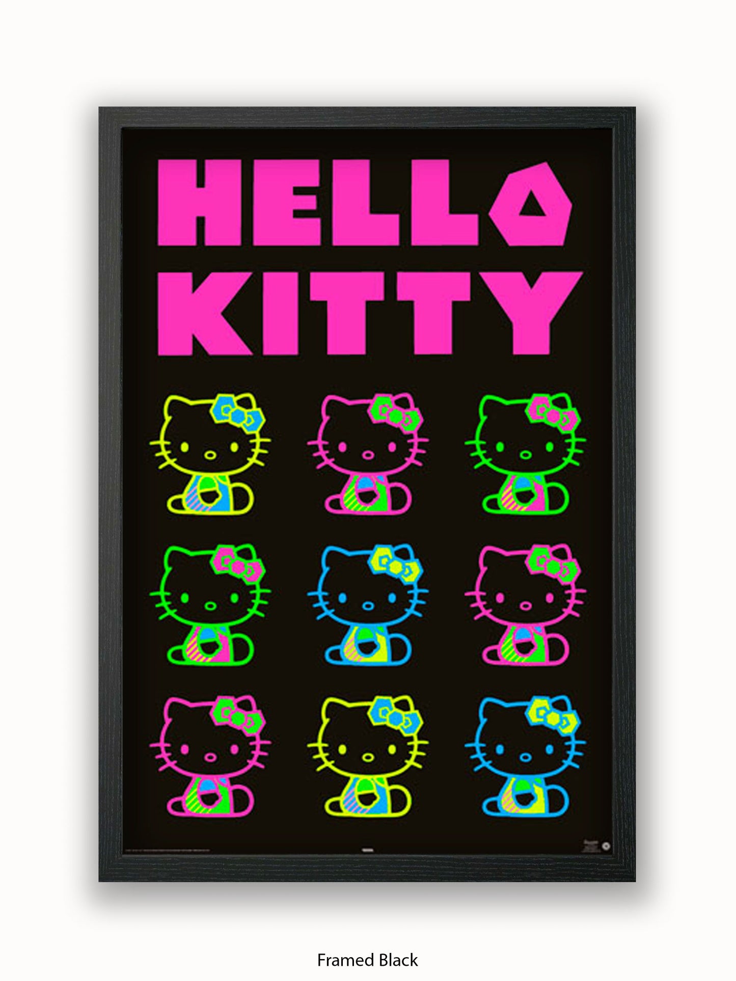 Hello Kitty Neon Poster
