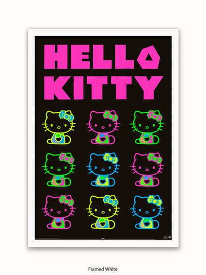 Hello Kitty Neon Poster