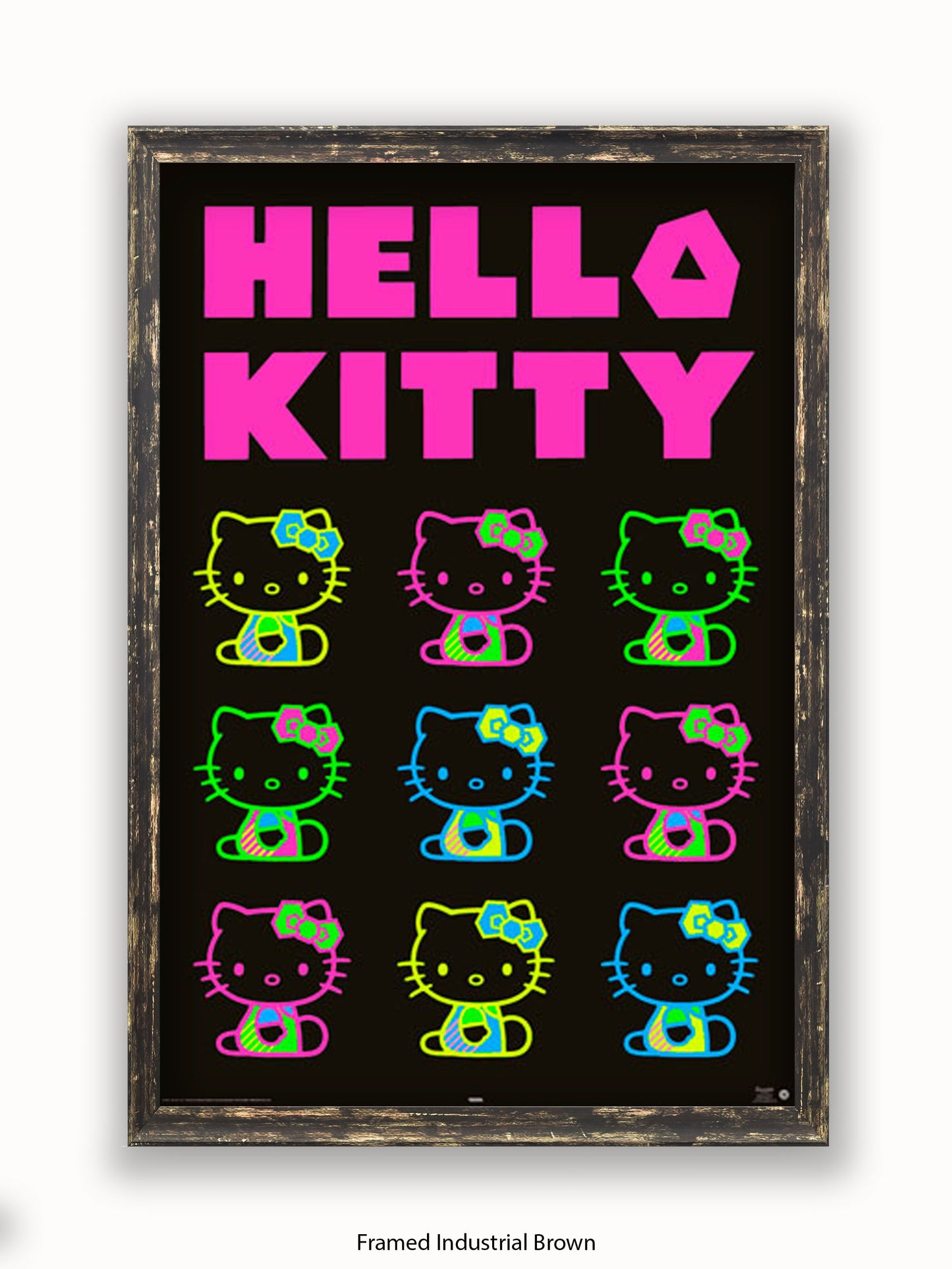 Hello Kitty Neon Poster