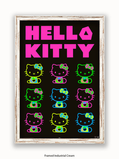 Hello Kitty Neon Poster