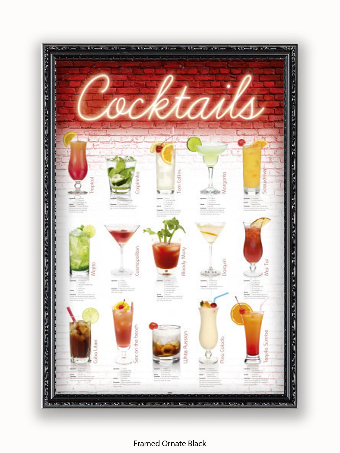 Cocktails English Poster