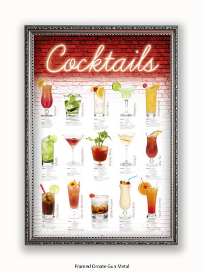 Cocktails English Poster