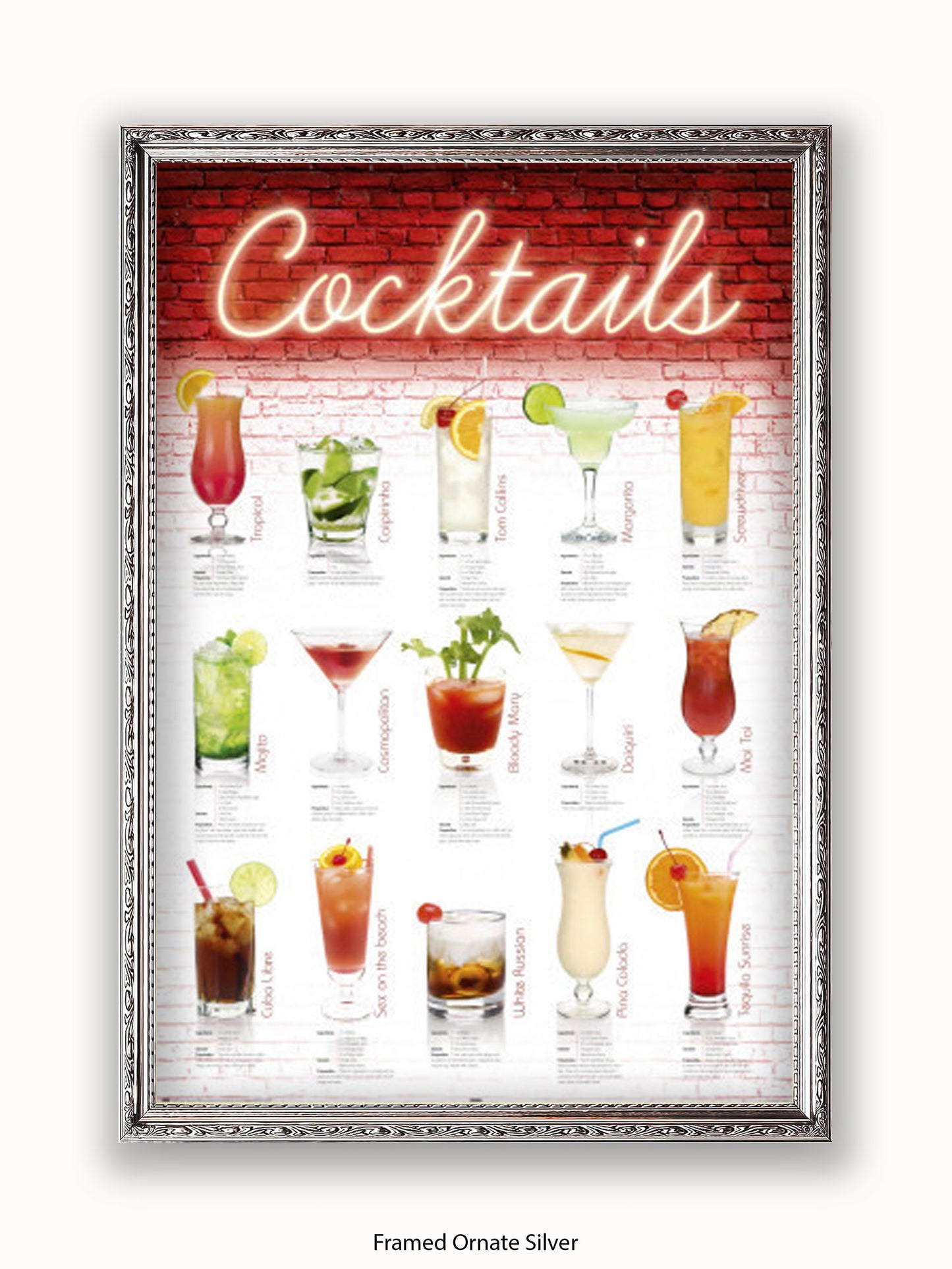 Cocktails English Poster